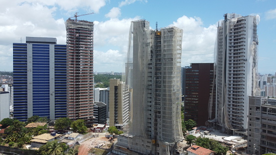 salvador, bahia, brazil - november 23, 2023: aerial view of residential buildings in the city of Salvad