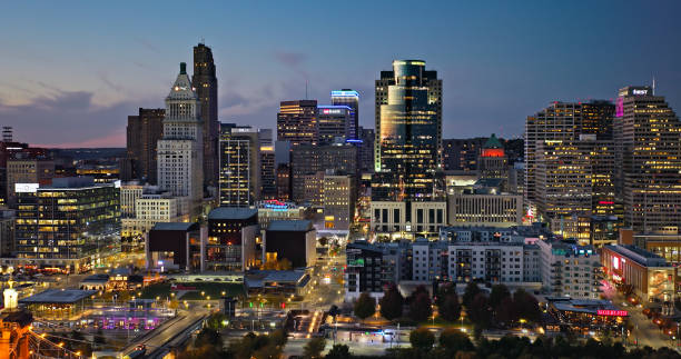 istock Financial Buildings in Cincinnati's Central Business District at Dusk 1812297762