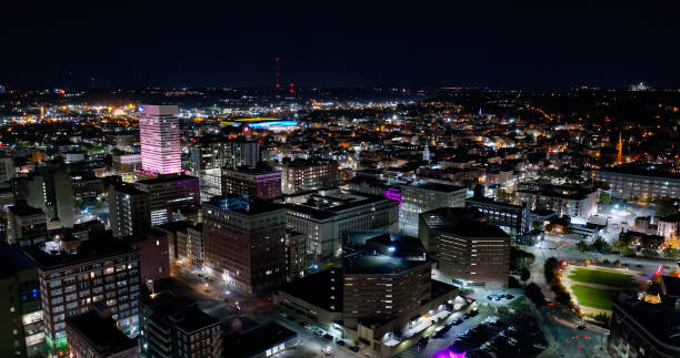 istock Cincinnati Cityscape on a Clear, Fall Night - Aerial View 1812298043