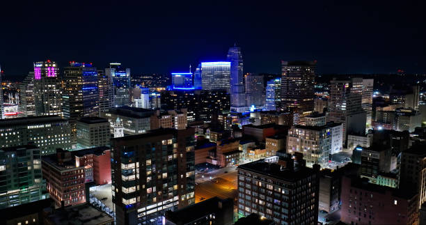 istock Illuminated Buildings of Cincinnati, Ohio on a Clear, Fall Night 1812298062