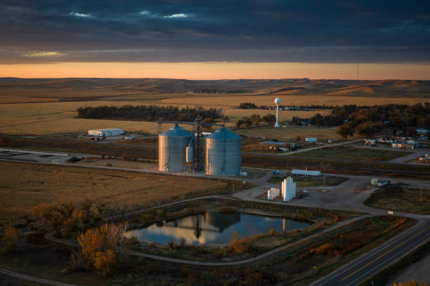istock Aerial View of Grain Silos in Brule, Nebraska 1812305933