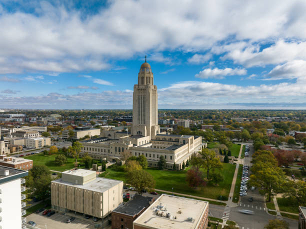 istock Drone View of Nebraska State Capitol on Sunny Day 1812321968