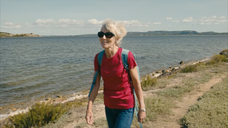 Woman at the Etang de Bages, Languedoc, France.