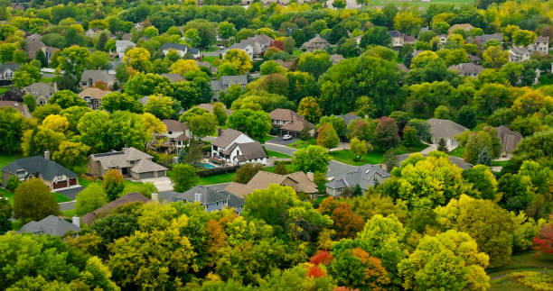 istock Houses in Maple Grove, Minnesota - Aerial View 1812334474