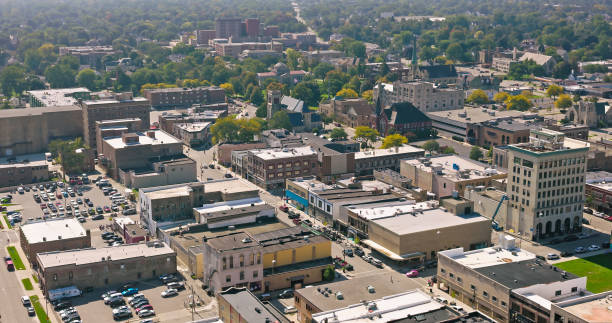 istock Kenosha, Wisconsin on a Clear Day in Fall - Aerial 1812341457