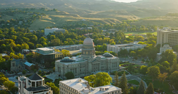 istock Idaho State Capitol on Fall Morning - Aerial 1812381040