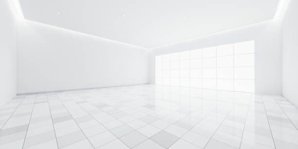 istock 3d rendering of empty room and tile floor for background. 1812400595