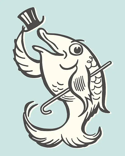 Vector illustration of Dancing Fish