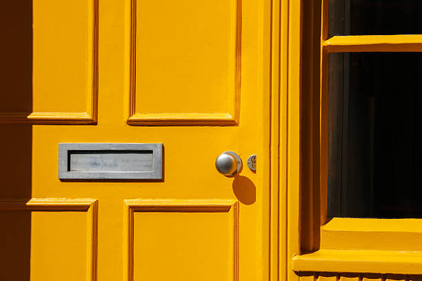istock Traditional Georgian architecture yellow doorway 181259595