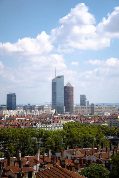 Cityscape of Lyon Skyline in France