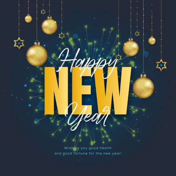 Vector illustration of Background Happy New Year Concept