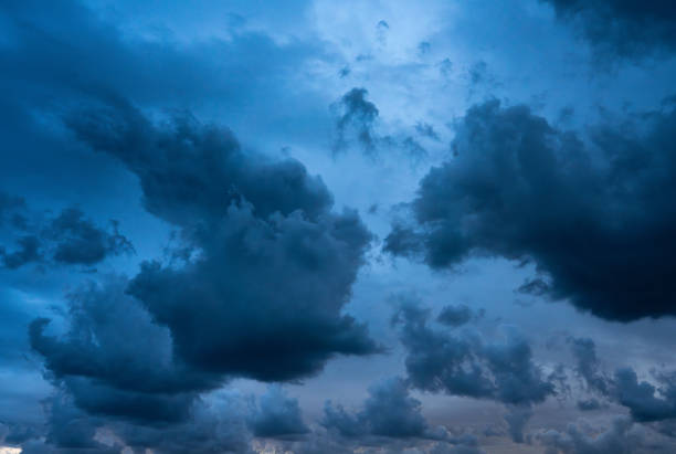 istock Dark rain clouds gathering in winter 1812655109