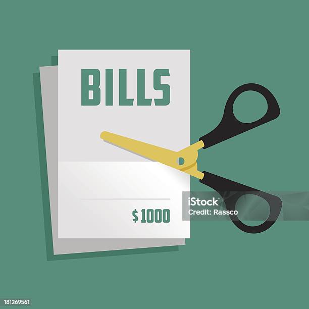 Cut Bills Stock Illustration - Download Image Now - Audit, Banking, Budget