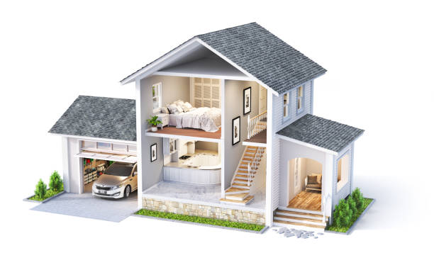 istock House concept. Sliced house with interior. 3d illustration 1812728368