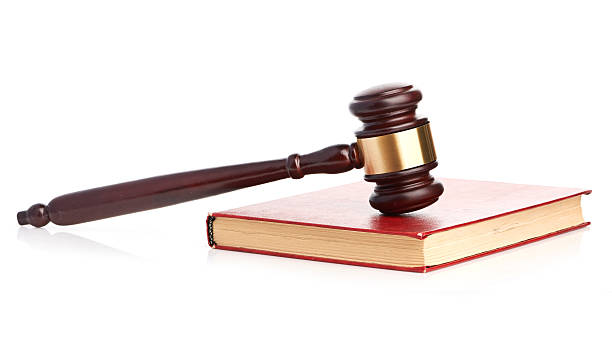 istock Judge's gavel on red legal book 181273784