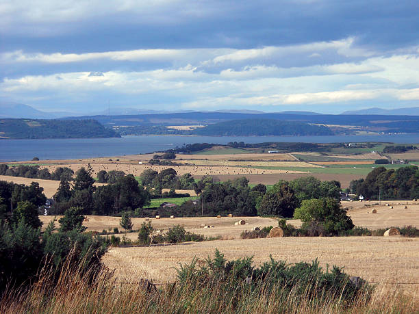 Moray Firth and Black Isle Scotland Farming country around the Moray Firth leading over to the peninsula of The Black Isle across the waters. moray firth stock pictures, royalty-free photos & images