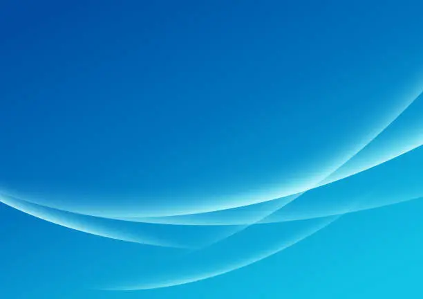 Vector illustration of blue abstract line wave background
