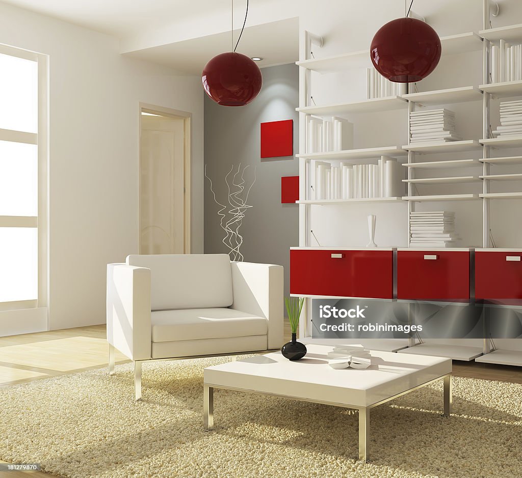 modern living room modern living room.3d render Apartment Stock Photo