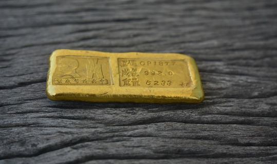 Gold is real gold, in bars.