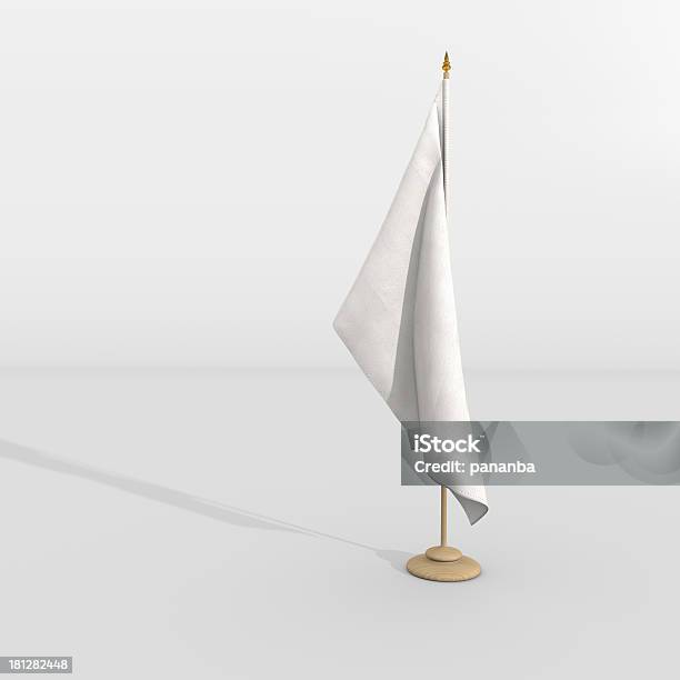 White Flag On The Mas Stock Photo - Download Image Now - Advertisement, Blue, Curve