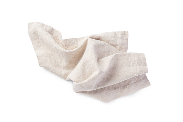 istock Linen napkin isolated on white background 1812825260