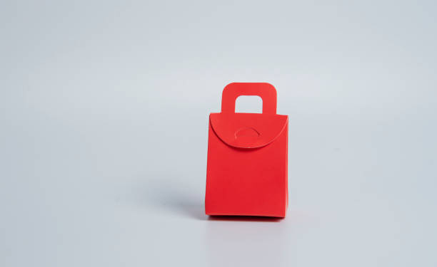 istock Valentine's Day concept.Isolated red gift box on white background with copyspace 1812826897