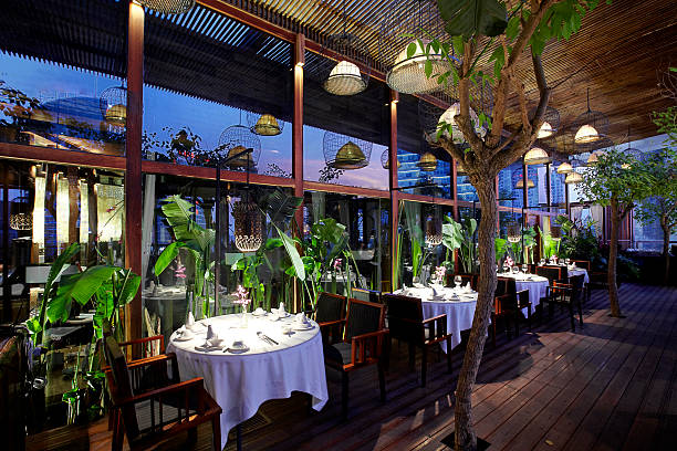 istock Southeast Asian-style garden restaurant 181284945