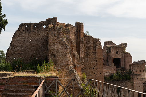 Ancient ruins in the Palatine Hill, Rome