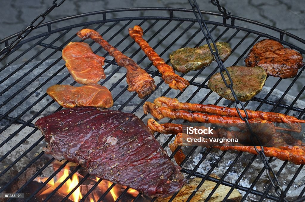마리네이트 고기류 그릴 - 로열티 프리 고기 스톡 사진