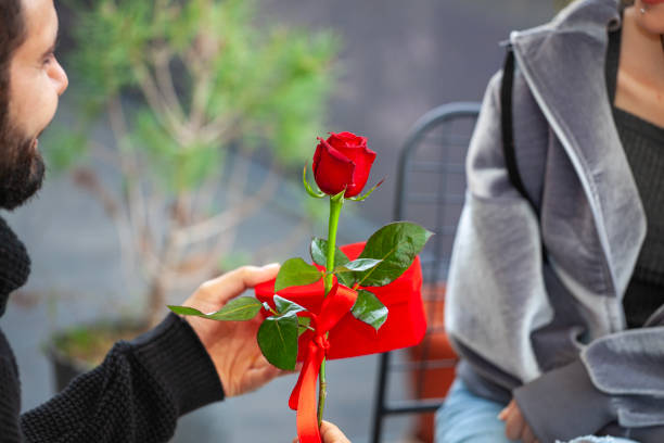 istock Surprise for you. Valentines couple. 1812856896