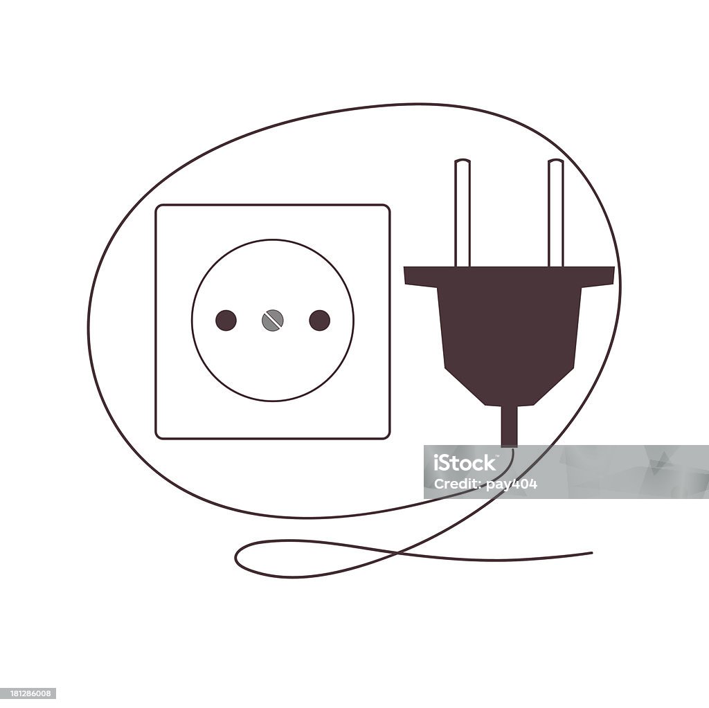 Plug socket  - Lizenzfrei Abstrakt Vektorgrafik