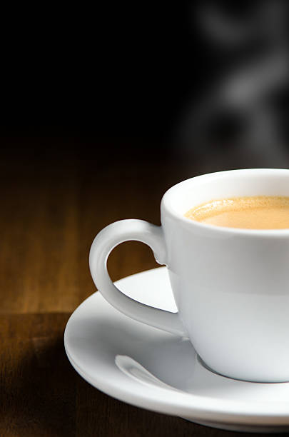 espresso cup with copyspace stock photo