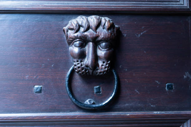 Door knocker at the entrance gate of Durham Cathedral.