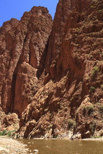 Todra Gorge in moroccan Atlas Mountais, Morocco