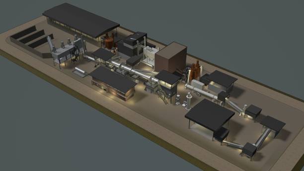 istock 3D illustration of industrial building 1812882682