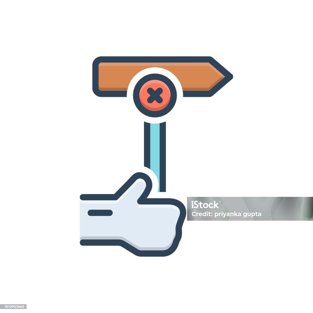 Sign Arrow Incoherent Wrong Erroneous Stock Illustration - Download Image Now - Arrowhead ...