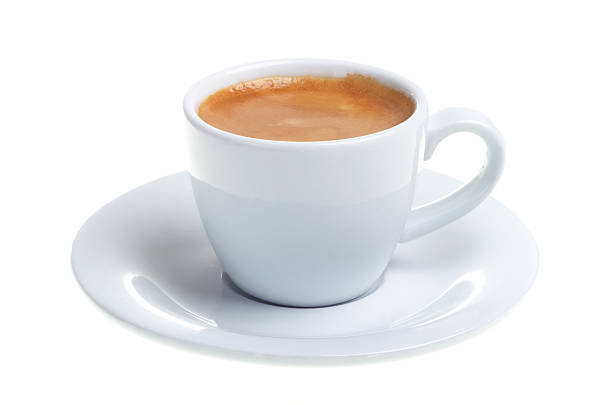 espresso cup isolated on white background stock photo