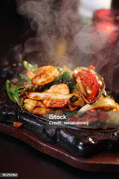 Seafood Sizzling Stock Photo - Download Image Now - Appetizer, Basmati Rice, Dining