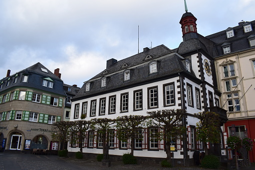 Mayen, Germany - 11/06/2023: historic town hall of Mayen