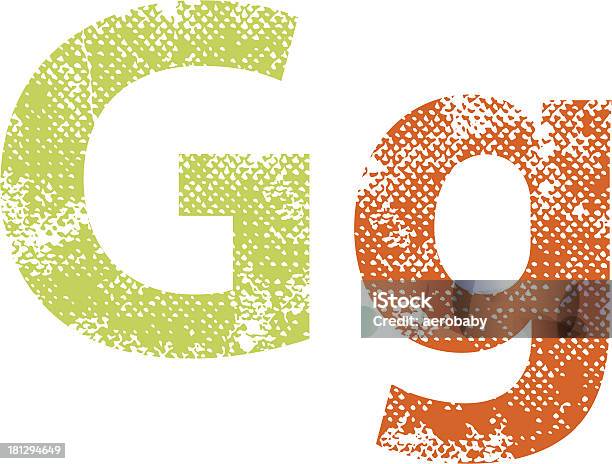 Multicolored Grunge Letras G - Arte vetorial de stock e mais imagens de Alfabeto - Alfabeto, Antigo, Borrifo