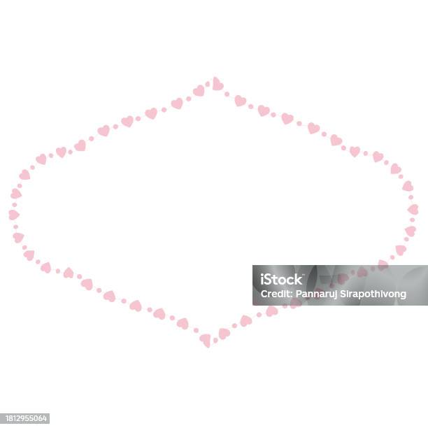 Retangle Heart Shape Frame Rectangle Frame Heart Frame Cute Pink Pastel Decoration Love Pattern ...