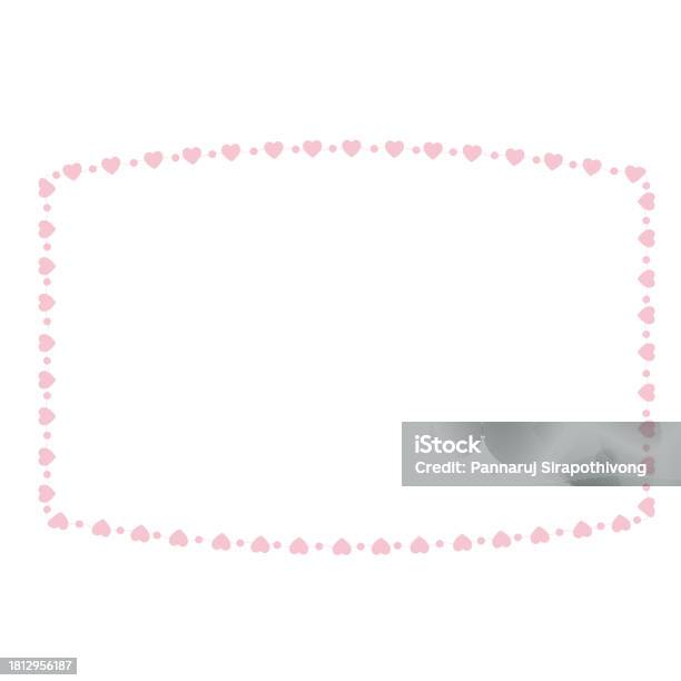 Simple Rectangular Hearts Rectangle Frame Heart Frame Cute Pink Pastel Decoration Love Pattern ...
