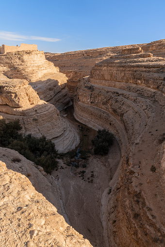 Majestic gorge in the Tunisian desert, Tuzour, Tunisia