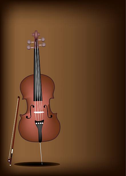 illustrazioni stock, clip art, cartoni animati e icone di tendenza di belle marrone violoncello - tabulature