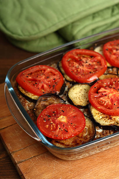 istock Roasted Eggplant with Tomato and Buckwheat Groats 181300489