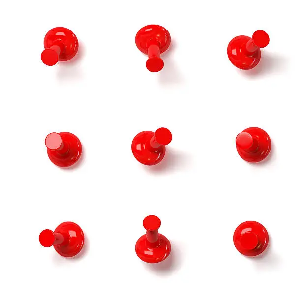 Photo of Red push pins