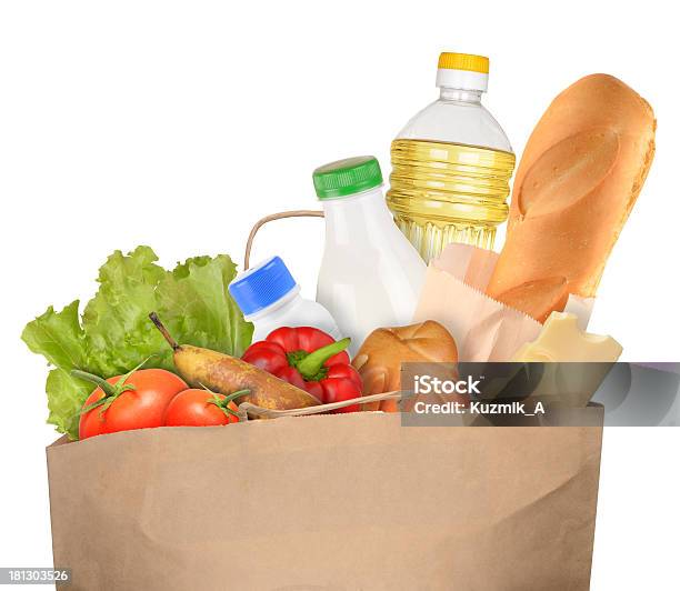 Bag Of Groceries Stock Photo - Download Image Now - Bag, Groceries, Supermarket