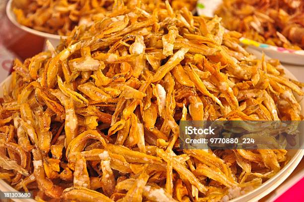 Peixes Secos Especiais Mercado Na Tailândia - Fotografias de stock e mais imagens de Almoço - Almoço, Anchova - Peixe, Animal