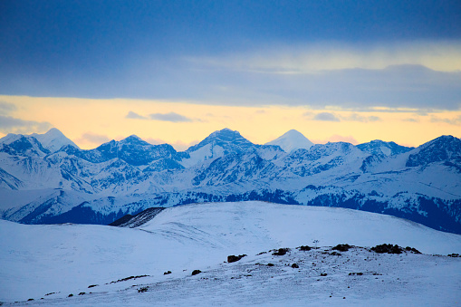 Central Tien Shan in winter.
The Tien Shan is a mountain system located in Central Asia on the territory of five countries: Kyrgyzstan, Kazakhstan, China, Tajikistan and partly Uzbekistan.