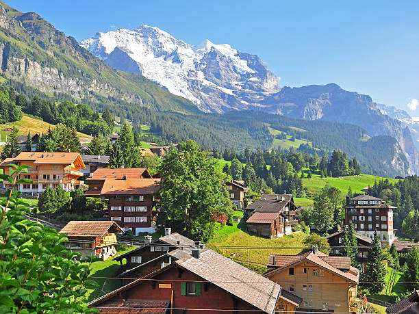 istock Swiss village in Alps 181304299
